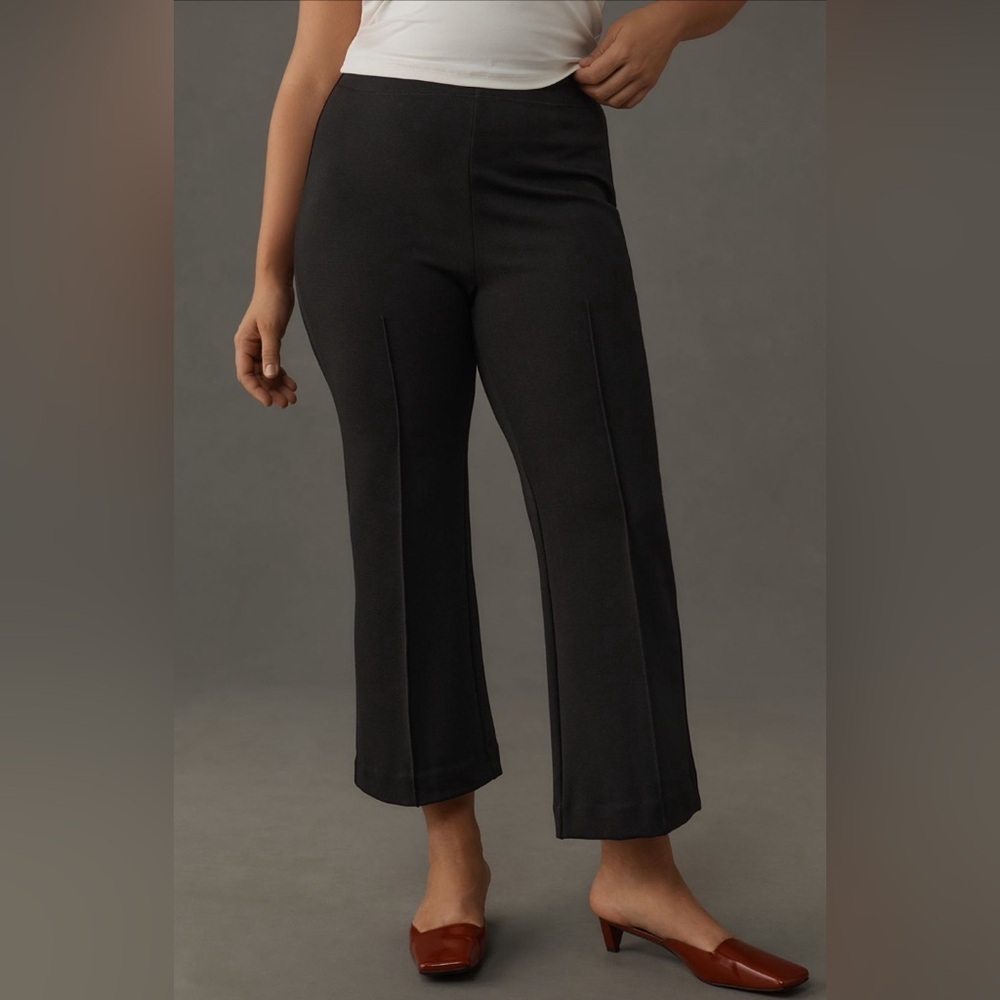 NWT! Anthro The Margot Kick-Flare Crop Pants by Maeve: Textured Edition 🪅 - Picture 9 of 12